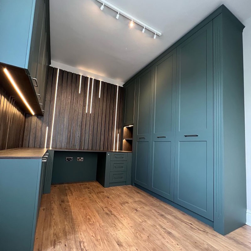 Custom Built Wardrobes, Desk and office furniture by J Bell Interiors luxury bespoke fitted furniture in blackpool lancashire and the northwest